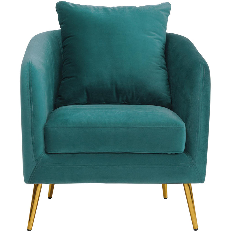  Elements International Joss Chair 2 w/Metal Gold Legs Broadway Marine Blue IMAGE 2