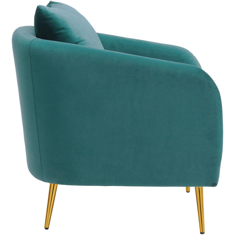  Elements International Joss Chair 2 w/Metal Gold Legs Broadway Marine Blue IMAGE 3