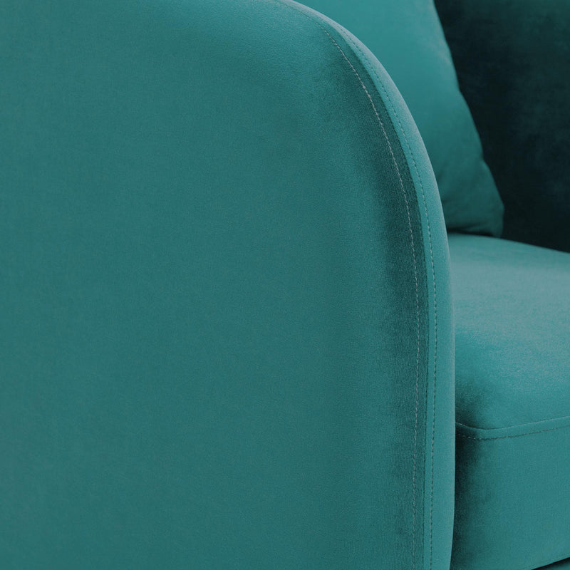  Elements International Joss Chair 2 w/Metal Gold Legs Broadway Marine Blue IMAGE 6