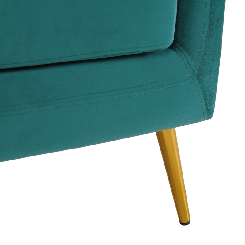  Elements International Joss Chair 2 w/Metal Gold Legs Broadway Marine Blue IMAGE 7