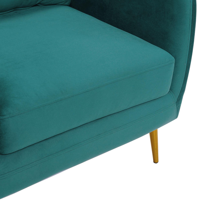 Elements International Joss Chair 2 w/Metal Gold Legs Broadway Marine Blue IMAGE 8