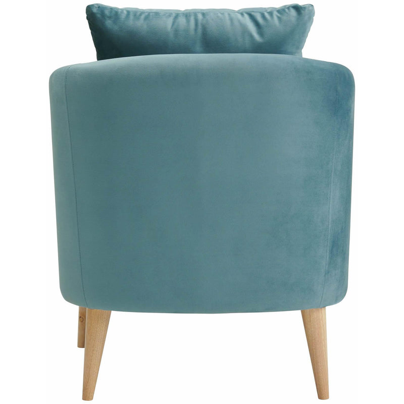  Elements International Joss Chair 2 w/Natural Wood Legs Broadway Marine Blue IMAGE 4