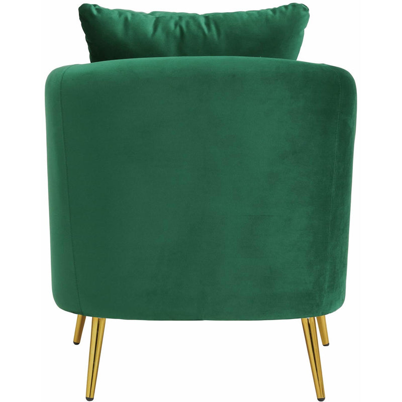  Elements International Joss Chair 2 w/Metal Gold Legs Broadway Emerald IMAGE 4