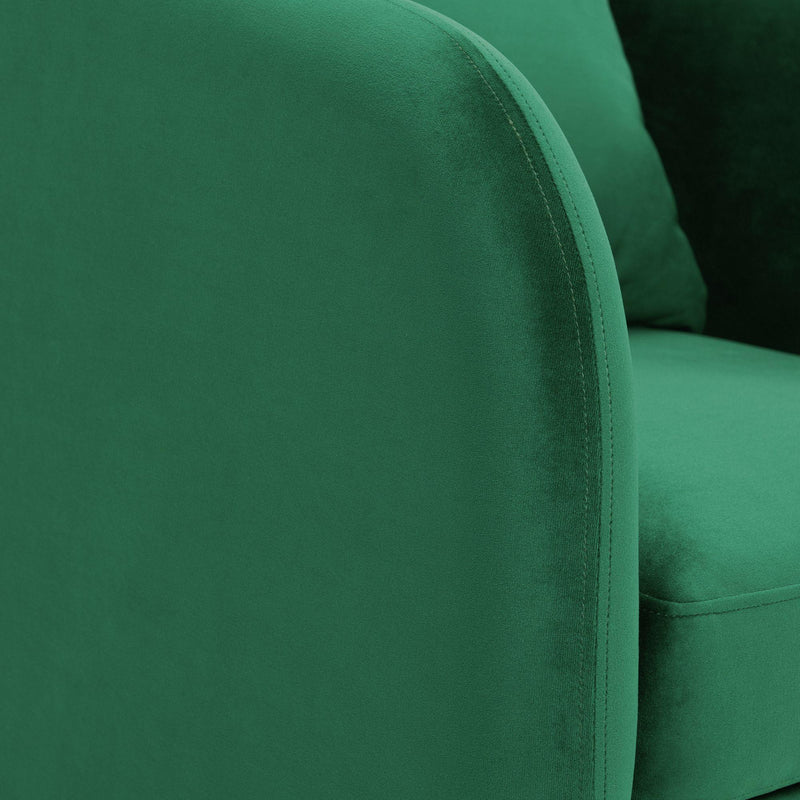  Elements International Joss Chair 2 w/Metal Gold Legs Broadway Emerald IMAGE 6