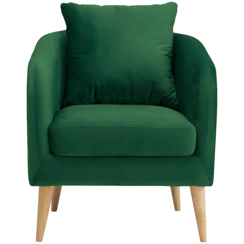  Elements International Joss Chair 2 w/Natural Wood Legs Broadway Emerald IMAGE 2