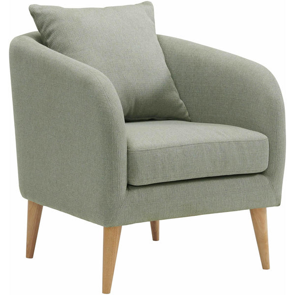  Elements International Joss Chair 2 w/Natural Wood Legs Aria Gray IMAGE 1