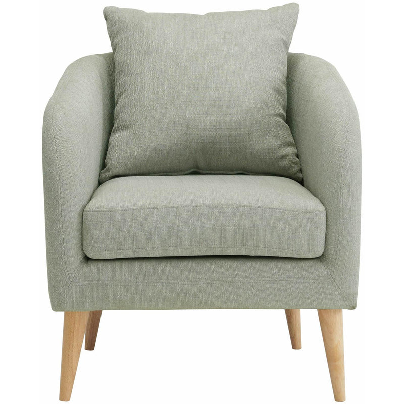 Elements International Joss Chair 2 w/Natural Wood Legs Aria Gray IMAGE 2