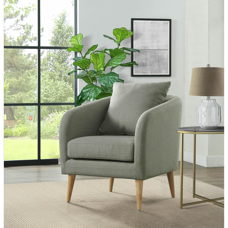 Elements International Joss Chair 2 w/Natural Wood Legs Aria Gray IMAGE 9