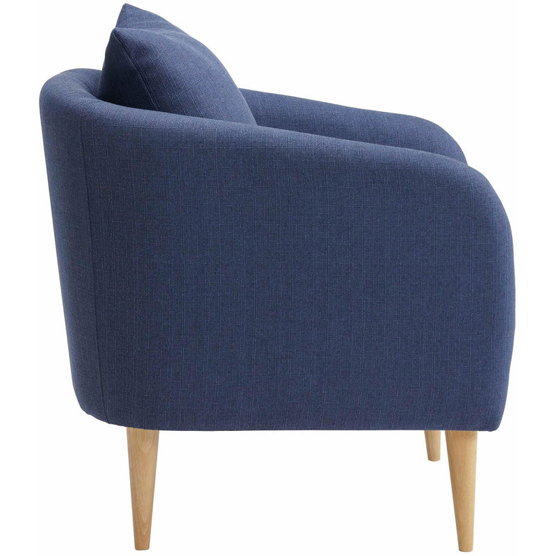 Elements International Joss Chair 2 w/Natural Wood Legs Aria Blue IMAGE 3