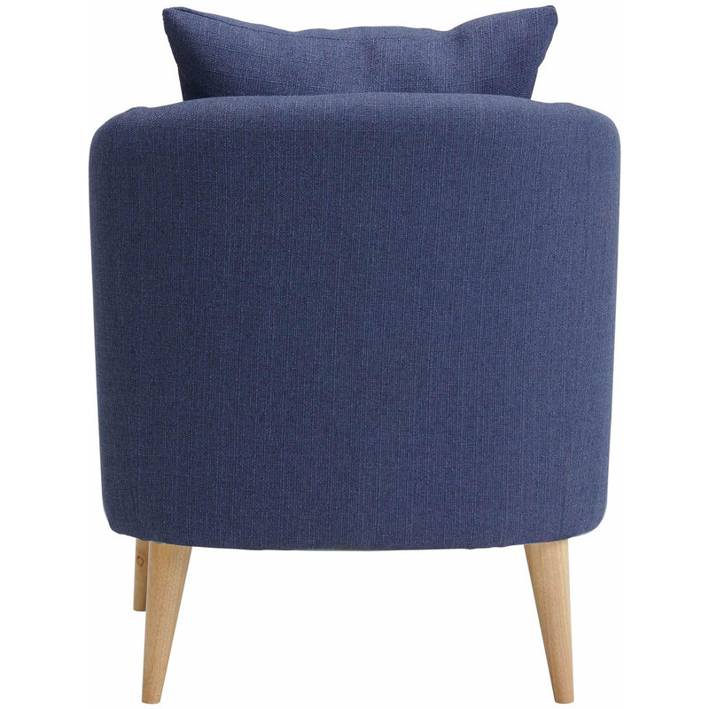  Elements International Joss Chair 2 w/Natural Wood Legs Aria Blue IMAGE 4