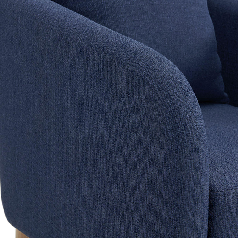  Elements International Joss Chair 2 w/Natural Wood Legs Aria Blue IMAGE 6