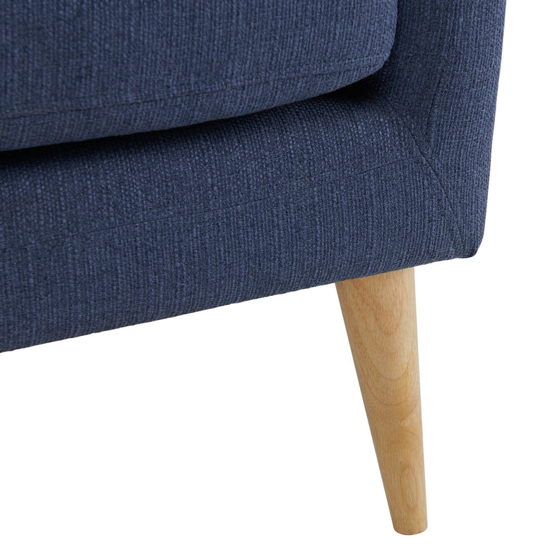  Elements International Joss Chair 2 w/Natural Wood Legs Aria Blue IMAGE 7