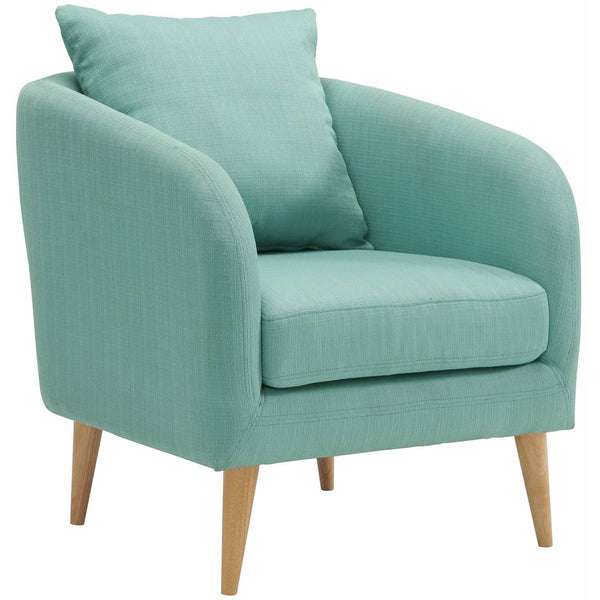  Elements International Joss Chair 2 w/Natural Wood Legs Aria Green IMAGE 1