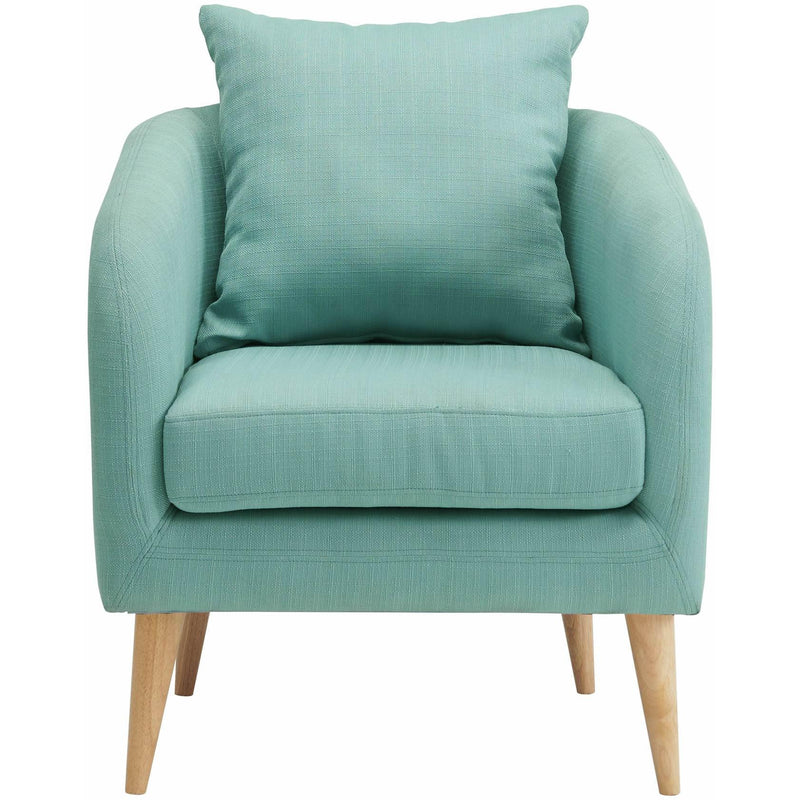  Elements International Joss Chair 2 w/Natural Wood Legs Aria Green IMAGE 2