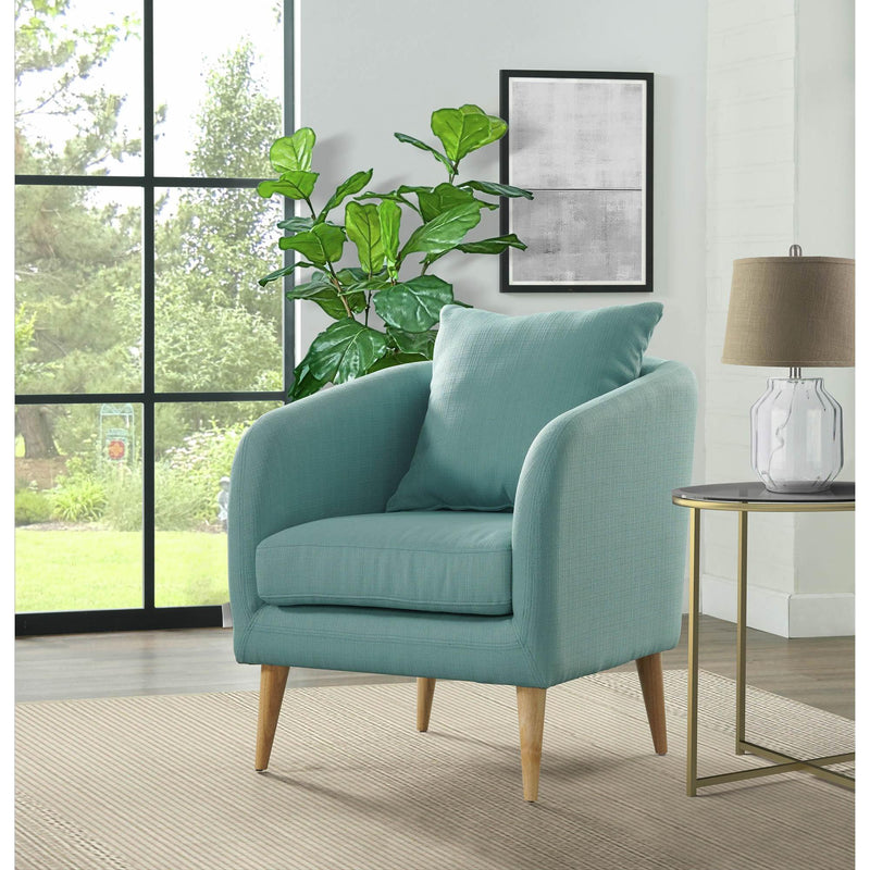  Elements International Joss Chair 2 w/Natural Wood Legs Aria Green IMAGE 9
