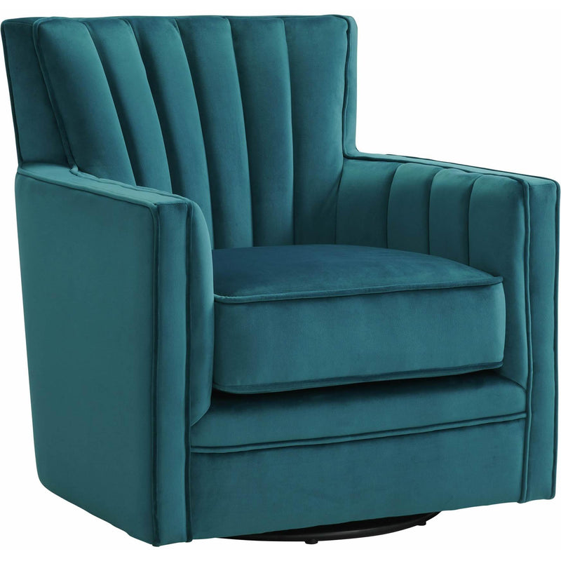  Elements International Loden Swivel Chair In Royale Peacock IMAGE 1