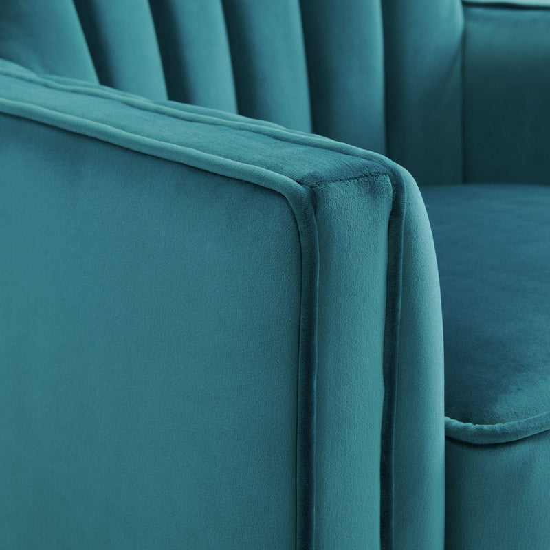  Elements International Loden Swivel Chair In Royale Peacock IMAGE 5