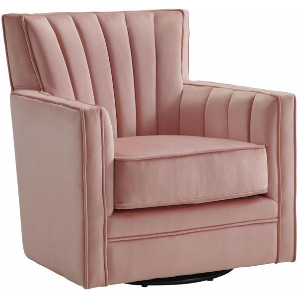  Elements International Loden Swivel Chair in Royale Blush - 3A IMAGE 1