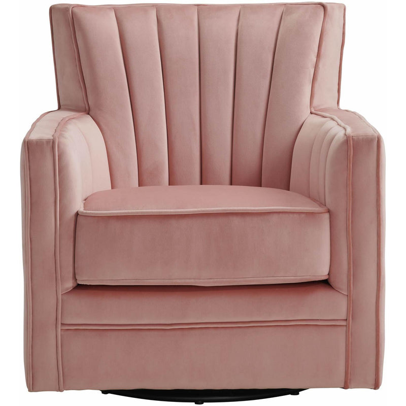  Elements International Loden Swivel Chair in Royale Blush - 3A IMAGE 2