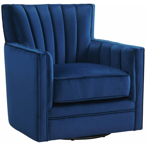  Elements International Loden Swivel Chair in Royale Cobalt - 3A IMAGE 1