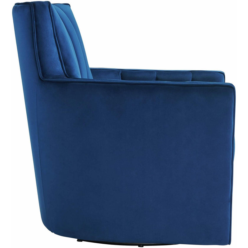  Elements International Loden Swivel Chair in Royale Cobalt - 3A IMAGE 3