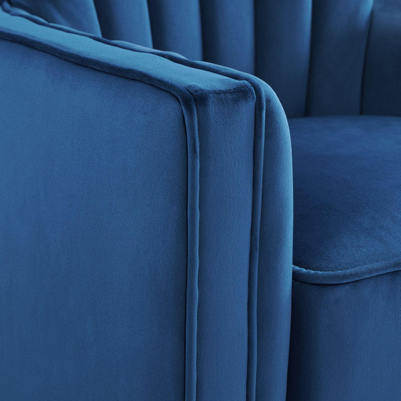  Elements International Loden Swivel Chair in Royale Cobalt - 3A IMAGE 5