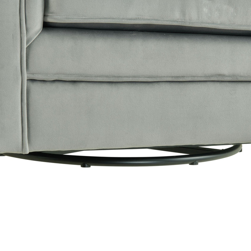  Elements International Loden Swivel Chair in Royale Gun Metal - 3A IMAGE 7