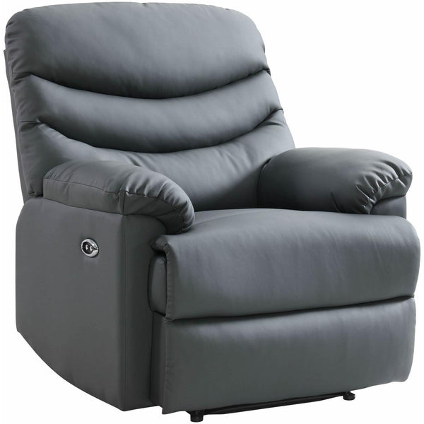  Elements International Palmdale 91491 Power Recliner Pu Grey IMAGE 1