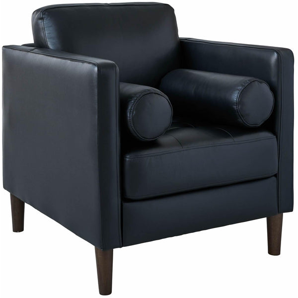  Elements International Stockholm Chair in Fiero Black (Top Grain/PVC) IMAGE 1