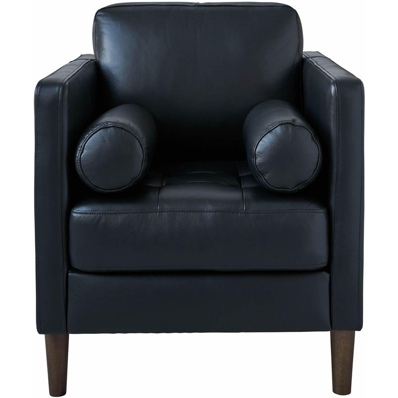  Elements International Stockholm Chair in Fiero Black (Top Grain/PVC) IMAGE 2