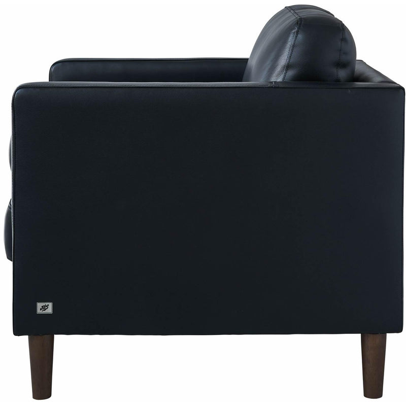  Elements International Stockholm Chair in Fiero Black (Top Grain/PVC) IMAGE 3