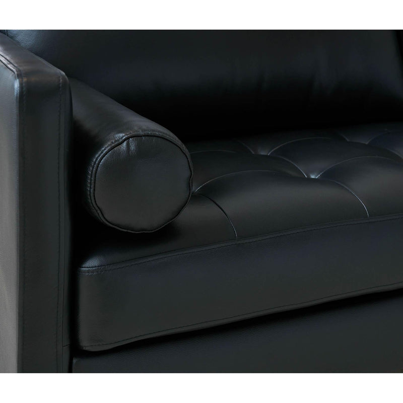  Elements International Stockholm Chair in Fiero Black (Top Grain/PVC) IMAGE 5