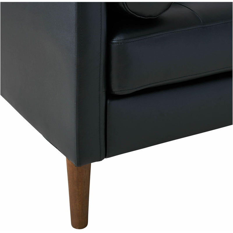  Elements International Stockholm Chair in Fiero Black (Top Grain/PVC) IMAGE 6