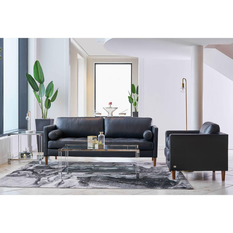  Elements International Stockholm Chair in Fiero Black (Top Grain/PVC) IMAGE 7