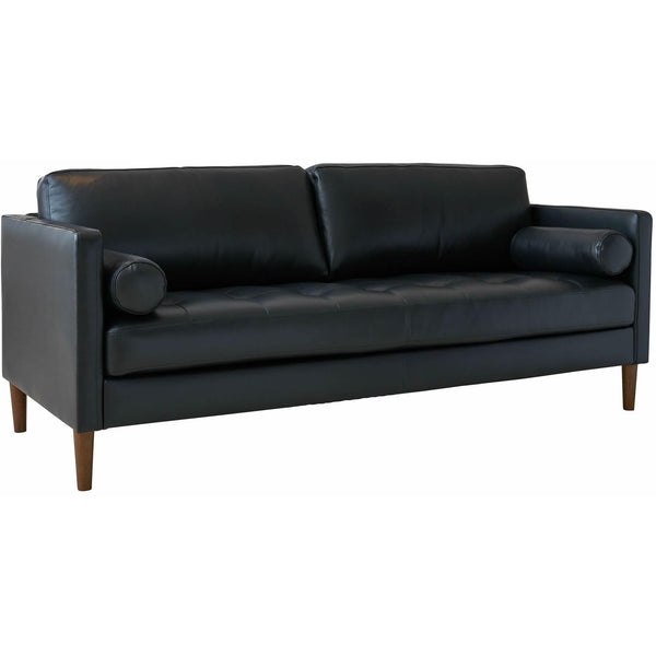  Elements International Stockholm Large Sofa in Fiero Black (Top Grain/PVC) IMAGE 1