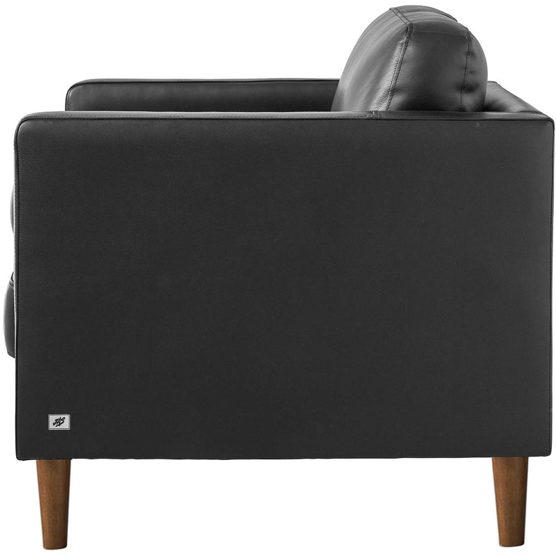  Elements International Stockholm Chair In Fiero Charcoal (Top Grain/PVC) IMAGE 3