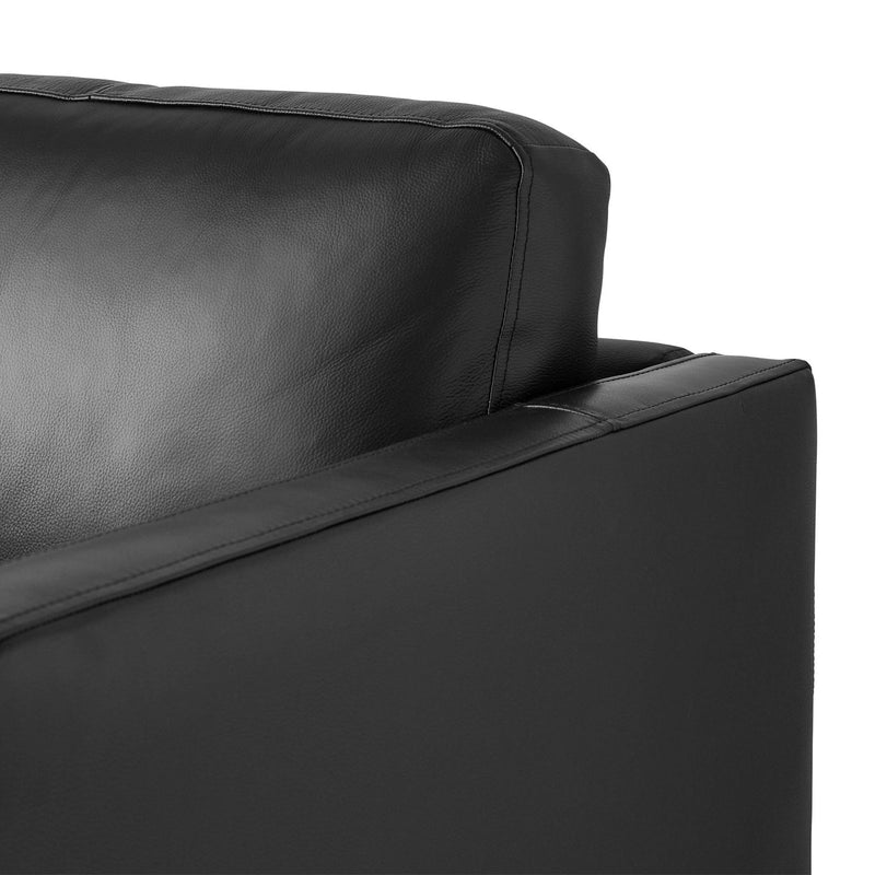  Elements International Stockholm Chair In Fiero Charcoal (Top Grain/PVC) IMAGE 4