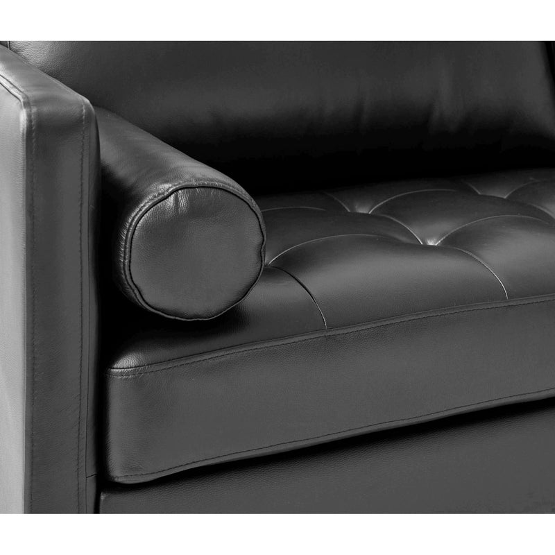  Elements International Stockholm Chair In Fiero Charcoal (Top Grain/PVC) IMAGE 5