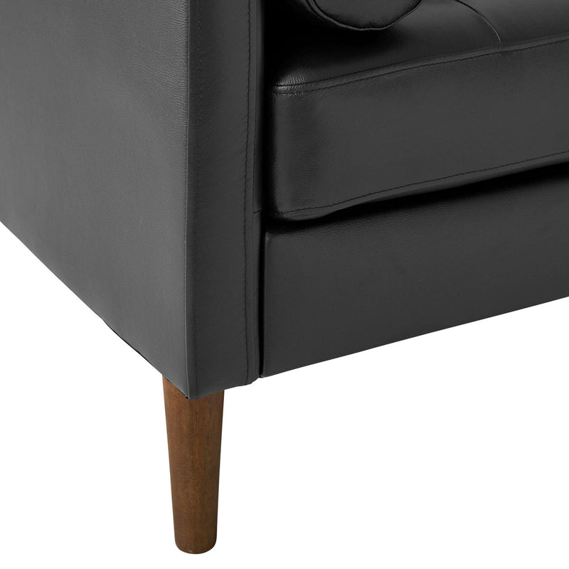  Elements International Stockholm Chair In Fiero Charcoal (Top Grain/PVC) IMAGE 6