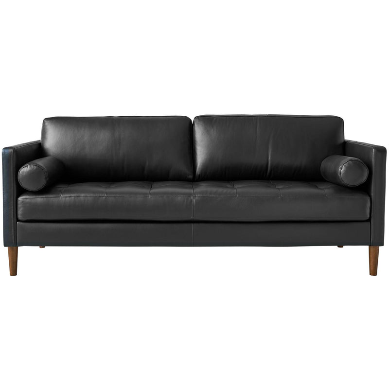  Elements International Stockholm Large Sofa in Fiero Charcoal (Top Grain/PVC) IMAGE 2