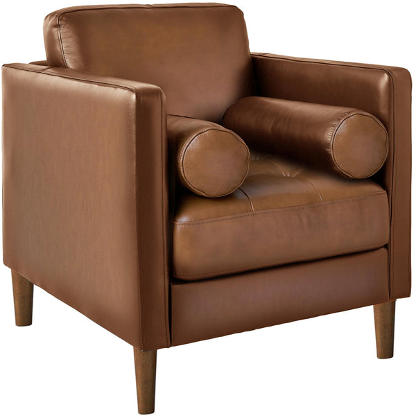  Elements International Stockholm Chair In Fiero Tan (Top Grain/PVC) IMAGE 1