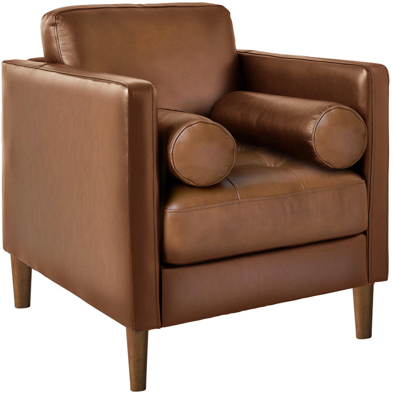  Elements International Stockholm Chair In Fiero Tan (Top Grain/PVC) IMAGE 1