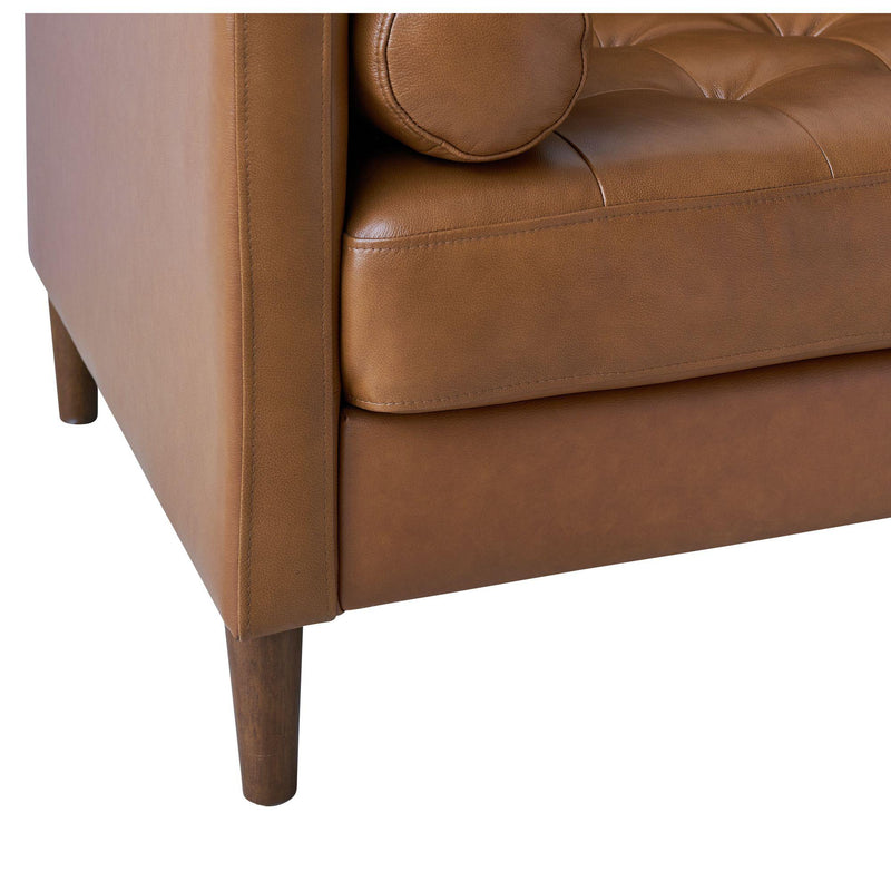 Elements International Stockholm Chair In Fiero Tan (Top Grain/PVC) IMAGE 5