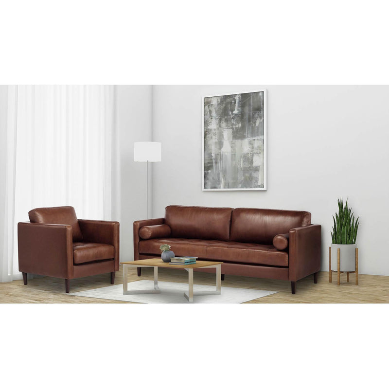  Elements International Stockholm Chair In Fiero Tan (Top Grain/PVC) IMAGE 6