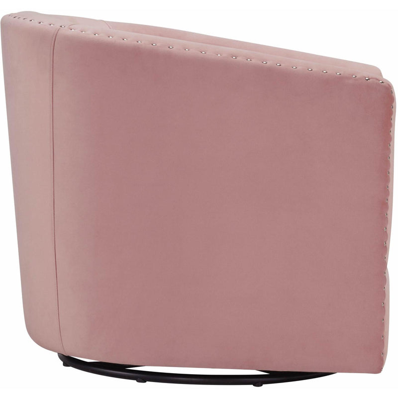  Elements International Stanton Swivel Chair in Royale Blush W/ Nails - 3A IMAGE 3