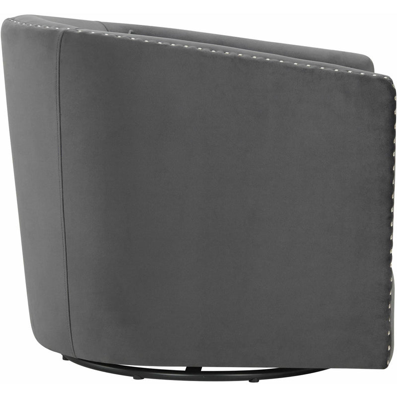  Elements International Stanton Swivel Chair in Royale Gun Metal W/ Nails - 3A IMAGE 3