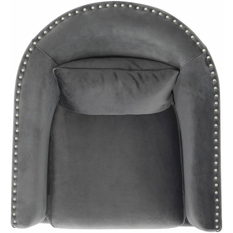  Elements International Stanton Swivel Chair in Royale Gun Metal W/ Nails - 3A IMAGE 4