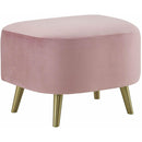  Elements International Trinity Ottoman In Broadway Blush IMAGE 1