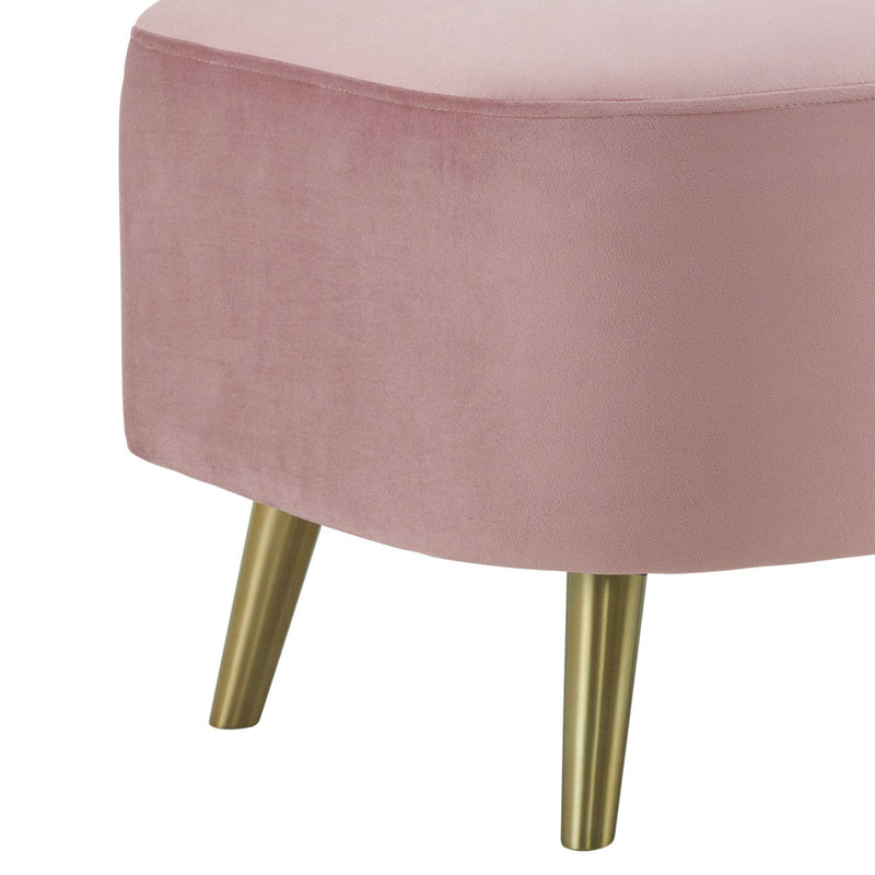  Elements International Trinity Ottoman In Broadway Blush IMAGE 3