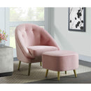  Elements International Trinity Ottoman In Broadway Blush IMAGE 4